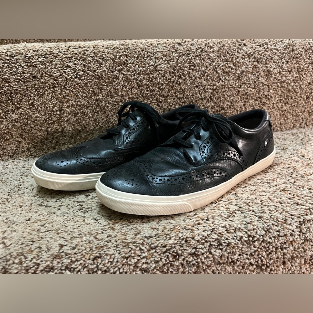 Cole Haan Mens 10.5 Black Leather Casual Shoes